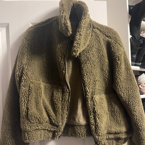 Urban Outfitters - Green Teddy Jacket - Picture 1 of 2